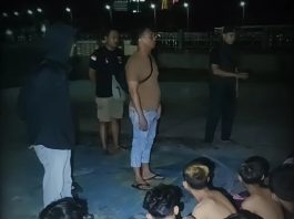 Macan Resta Amankan Sekelompok Remaja Nongkrong di Taman Kelayan