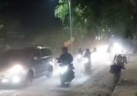 Debu di Jalan Brigjen H Hasan Basri Ujung Ganggu Pengendara