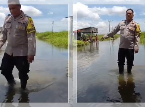 Waspada! Jalan Menuju Haul Guru Banjar Indah Masih Terendam Banjir, Polisi Imbau Gunakan Jalur Alternatif