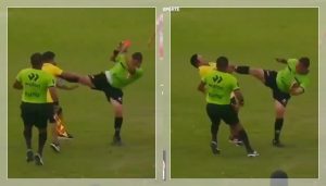 VIRAL! Wasit Luis Alegre Lakukan Tendang Bruce Lee ke Wajah Pelatih Lalu Beri Kartu Merah