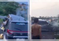 Lakukan Kesalahan Fatal di Tol, BR-V Bawa Rokok Ilegal Hancur Dihantam Bus Bonek, 1 Tewas