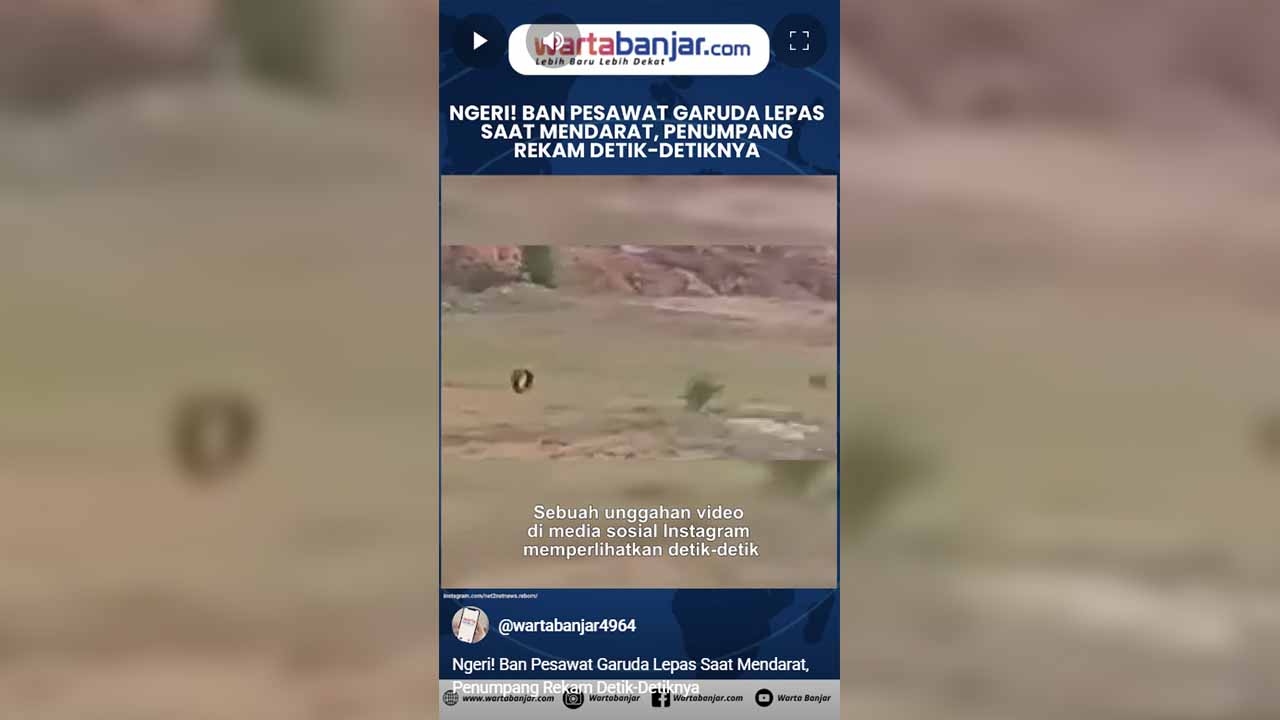 VIDEO - Ngeri! Ban Pesawat Garuda Lepas Saat Mendarat, Penumpang Rekam Detik-Detiknya