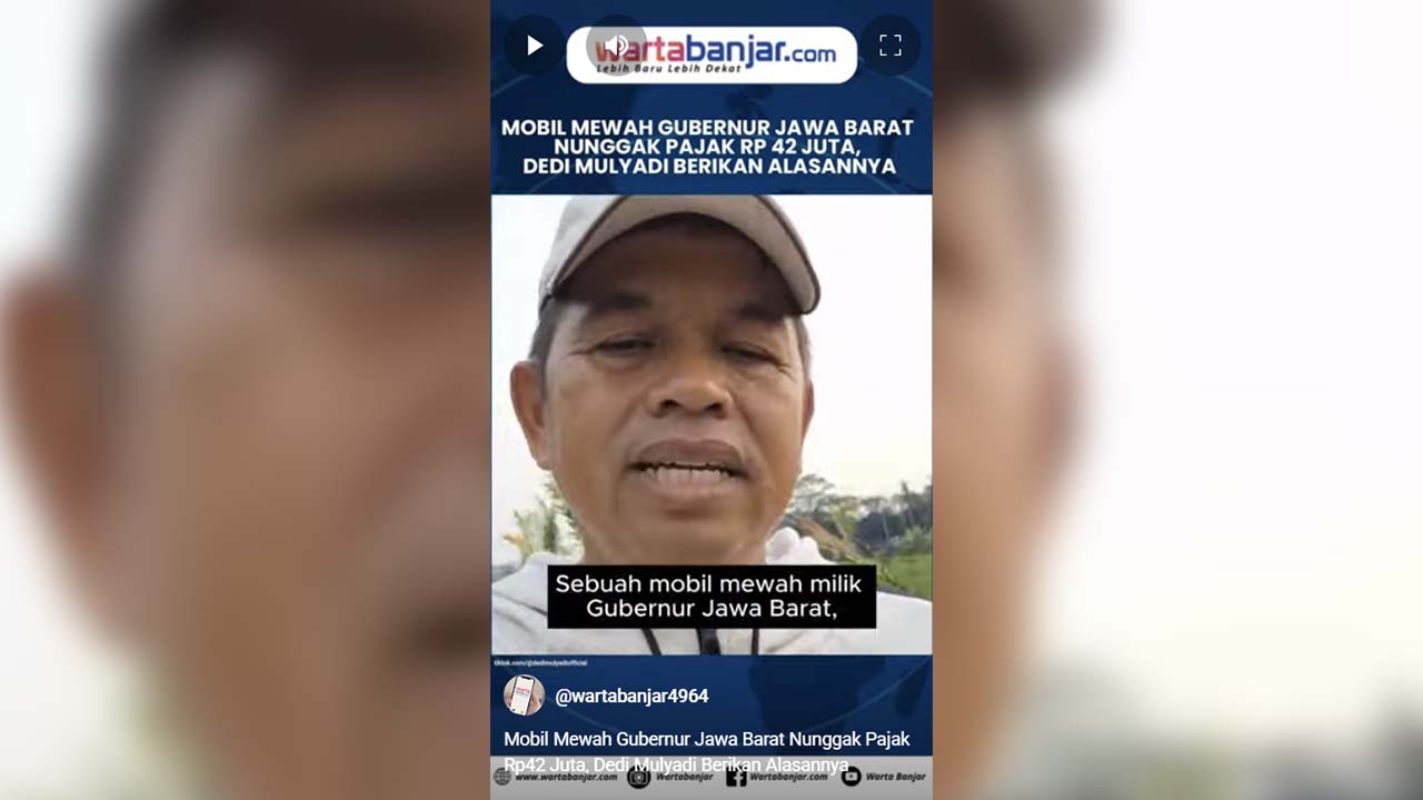 VIDEO - Mobil Mewah Gubernur Jawa Barat Nunggak Pajak Rp42 Juta, Dedi Mulyadi Berikan Alasannya