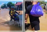 Kapolsek Kapuas Tengah Terobos Banjir Demi Mediasi Warga dan Perusahaan Tambang