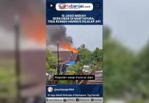 VIDEO - Si Jago Merah Berkobar di Martapura, Tiga Rumah Hangus Dilalap Api