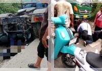 Diduga Mengantuk, Pengendara Motor Tabrak Truk di Lingkar Selatan Banjarmasin