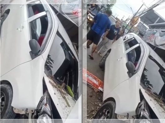 SUNGAI LULUT GEGER! Perempuan Berdarah-darah Dalam Mobil, Tabrak Bangunan Pinggir Jalan
