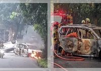 FAKTA-FAKTA RUSUH DI DEPOK! Warga Bakar Mobil Polisi saat Penangkapan Tersangka Kasus Senpi