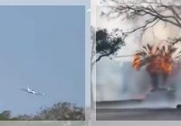 Pesawat Jatuh dan Meledak di Jalan Raya Florida, Amerika Serikat, 3 Orang Tewas