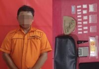 Diduga Edarkan Sabu, Pria ini Diringkus Unit Reskrim Polsek Kelumpang Barat di Rumah Kontrakan