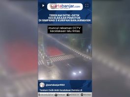 VIDEO - Terekam Detik-detik Kecelakaan Pemotor di Simpang 3 Kuripan Banjarmasin