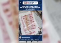 VIDEO - Gerebek Pabrik Uang Palsu di Bogor, Polisi Sita Rp3,3 Miliar