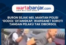 VIDEO - Buron Sejak Mei, Mantan Polisi ‘Godol’ Ditangkap, Warganet Soroti Tangan Pelaku Tak Diborgol