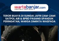 VIDEO - Teror Buaya di Sungai Jafri Zam-Zam! Satpol Air & BPBD Pasang Spanduk Peringatan, Warga Diminta Waspada
