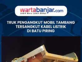 VIDEO - Truk Pengangkut Mobil Tambang Tersangkut Kabel Listrik di Batu Piring