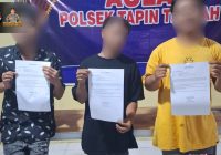 Tiga Pria Mabuk Diamankan Polsek Tapin Tengah