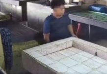 Pencuri di Jalur Pedagang Ikan Pasar Sentra Antasari Terekam CCTV