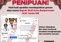 Waspada Modus Penipuan Mengatasnamakan Wali Kota Banjarmasin