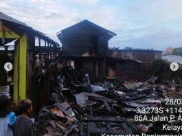 Beredar Foto-foto Penampakan Bangunan Hangus di Muara Kelayan Setelah Api Padam