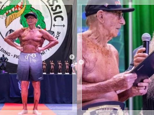 WOW! Veteran Perang Dunia II Ini Pecahkan Rekor Binaragawan Tertua Dunia di Usia 100 Tahun, Netizen: “Menyala, Kakek!”