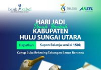 Meriahkan HUT ke 73 HSU, Bank Kalsel Bagi-bagi Kupon Belanja Rp150 Ribu