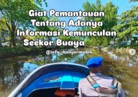 Buaya Belum Muncul, Tim Sat Polairud Polresta Banjarmasin Ketatkan Pemantauan di Sungai Zafri Zamzam