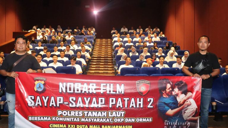 Lawan Terorisme, Polres Tanah Laut Gelar Nobar Film Sayap-Sayap Patah 2
