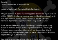Bartman Pekauman Minta Seluruh Karyawan Barito Putera Diberhentikan