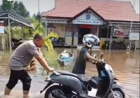 Terdampak Banjir Rob, Polsek Aluh Aluh Terendam