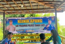 Kapal Polisi Disulap Jadi Klinik Apung, Sat Polairud Polres Tala Berikan Layanan Kesehatan Gratis ke Warga Sungai Rasau