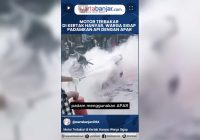 VIDEO - Motor Terbakar di Kertak Hanyar, Warga Sigap Padamkan Api dengan APAR