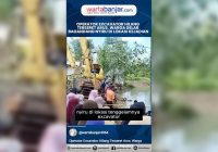 VIDEO - Operator Excavator Hilang Terseret Arus, Warga Gelar Bagandang Nyiru di Lokasi Kejadian