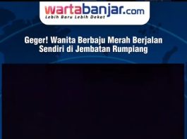 VIDEO - Geger! Wanita Berbaju Merah Berjalan di Jembatan Rumpiang