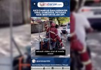 VIDEO - Aksi Damkar Banjarmasin Viral di Medsos, Petugas Naik Bentor Kejar Api