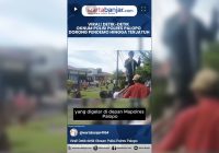 VIDEO - Viral! Detik-detik Oknum Polisi Polres Palopo Dorong Pendemo Hingga Terjatuh
