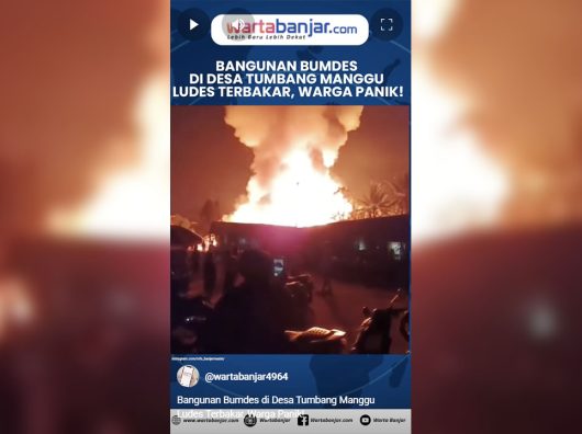 VIDEO - Bangunan Bumdes di Desa Tumbang Manggu Ludes Terbakar, Warga Panik!
