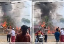 Kebakaran Hebat Landa Desa Telang, Hulu Sungai Tengah: Warga Panik, Pemadam Dikerahkan