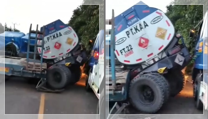 BREAKING NEWS - Tabrakan Maut Mobil Tangki vs Kontainer di Mataraman, Lalu Lintas ke Hulu Sungai Macet Total