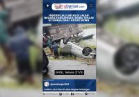 VIDEO - Insiden Lalu Lintas di Jalan Negara Kandangan, Mobil Terjun ke Sungai Saat Antar Siswa