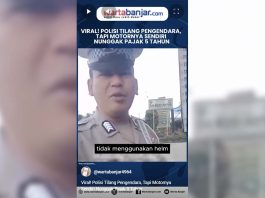 VIDEO - Viral! Polisi Tilang Pengendara, Tapi Motornya Sendiri Nunggak Pajak 5 Tahun