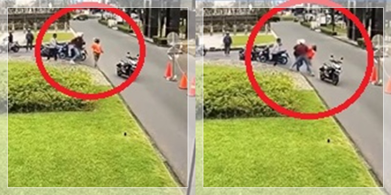 VIRAL! Driver Shopee Food Dipukul Diduga Debt Collector di Dekat UGM, Hidung Berdarah, Pelaku Kabur