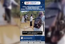 VIDEO - Viral! Perjuangan Guru SD di Jambi Seberangi Jembatan Rusak Demi Mengajar