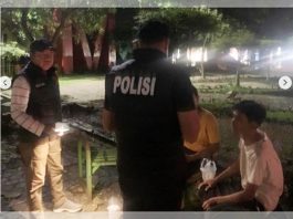 Cegah Aksi Premanisme, Satreskrim Polres Tanah Bumbu Sisir Education Park Batulicin Tengah Malam