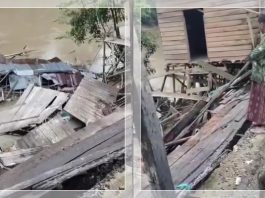Tanah Amblas di Desa Hilir Pasar Balangan, Satu Rumah Roboh Total