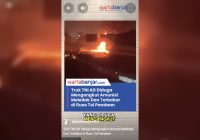 VIDEO - Truk TNI AD Diduga Mengangkut Amunisi Meledak Dan Terbakar di Ruas Tol Pandaan