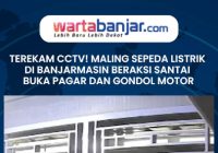 VIDEO - Terekam CCTV! Maling Sepeda Listrik di Banjarmasin Beraksi Santai Buka Pagar dan Gondol Motor