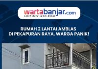 VIDEO - Rumah 2 Lantai Amblas di Pekapuran Raya, Warga Panik!