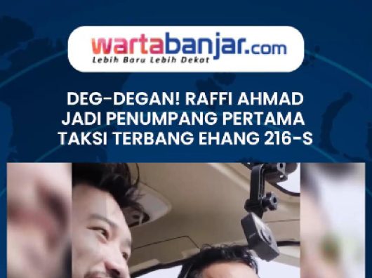 VIDEO - DEG-DEGAN! Raffi Ahmad Jadi Penumpang Pertama Taksi Terbang EHang 216‑S
