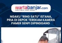 VIDEO - Ngaku “Ring Satu” Istana, Pria di Depok Terekam Kamera Pamer Senpi Dipinggang