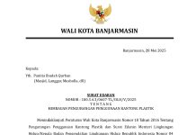 Wali Kota Banjarmasin Larang Gunakan Kantong Plastik Bagikan Daging Kurban Idul Adha